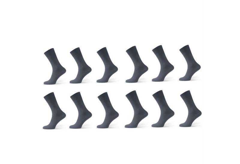 Aurelie Businesssocken Bequeme Socken Anzugsocken Sportsocken aus Baumwollmischung einfarbig (12-Paar) von Aurelie