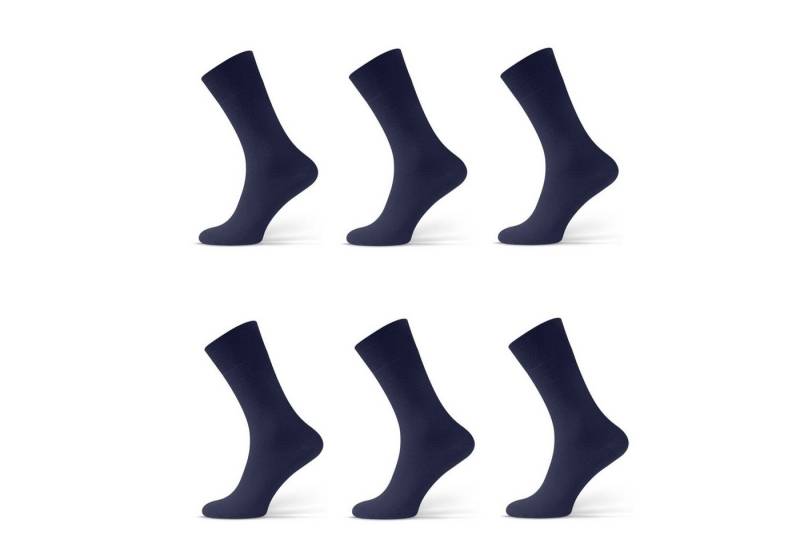 Aurelie Businesssocken Bequeme Socken Anzugsocken Sportsocken aus Baumwollmischung einfarbig (6-Paar) von Aurelie