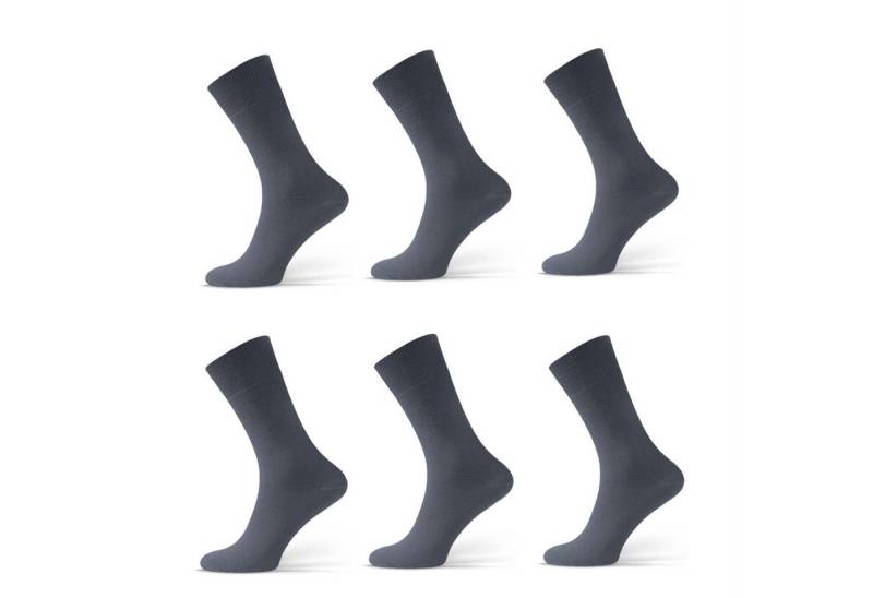 Aurelie Businesssocken Bequeme Socken Anzugsocken Sportsocken aus Baumwollmischung einfarbig (6-Paar) von Aurelie