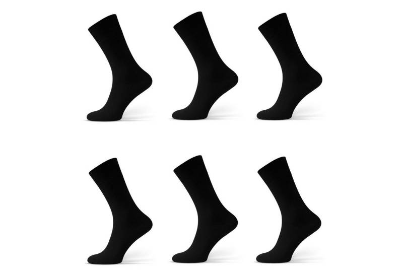 Aurelie Businesssocken Bequeme Socken Anzugsocken Sportsocken aus Baumwollmischung einfarbig (6-Paar) von Aurelie