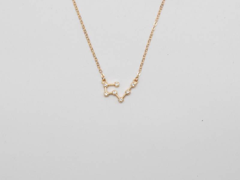 Aurelie Kette mit Anhänger Sternzeichen Halskette, Zodiak Kette gold von Aurelie