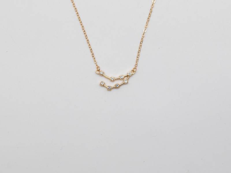 Aurelie Kette mit Anhänger Sternzeichen Halskette, Zodiak Kette gold von Aurelie