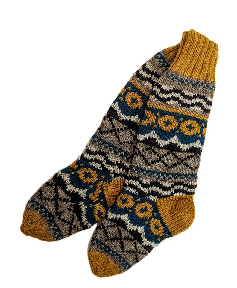 Aurelie Norwegersocken Handgestricke Socken, Haussocken von Aurelie
