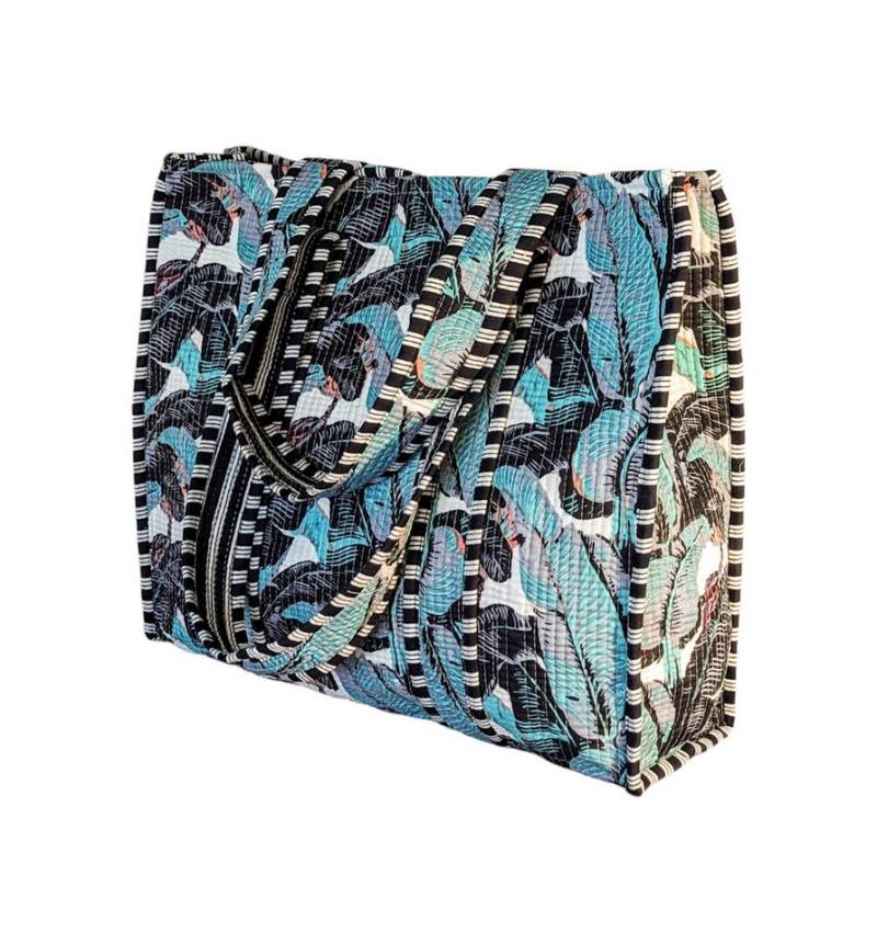 Aurelie Strandtasche Gesteppte Tote Tasche VINOD aus Baumwolle, große Strandtasche von Aurelie