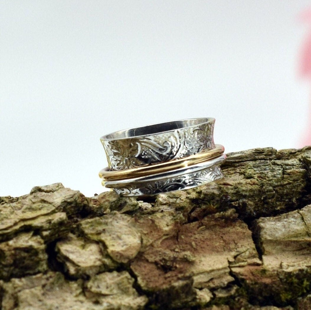 Magico Anello Dei Desideri "Alva" Con Due Anelli Girevoli in Argento Sterling 925 Magico Anello Dei Desideri "Alva" Con Due Anelli Girevoli in Argento Sterling 925 von AurelieHandicrafts
