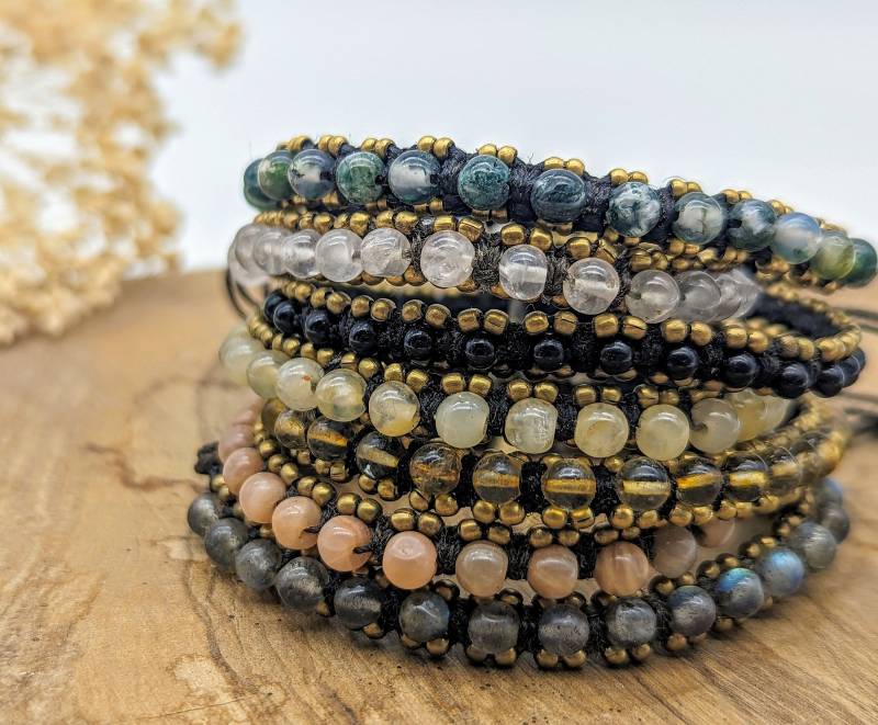 Makramee Edelstein Armband von AurelieHandicrafts
