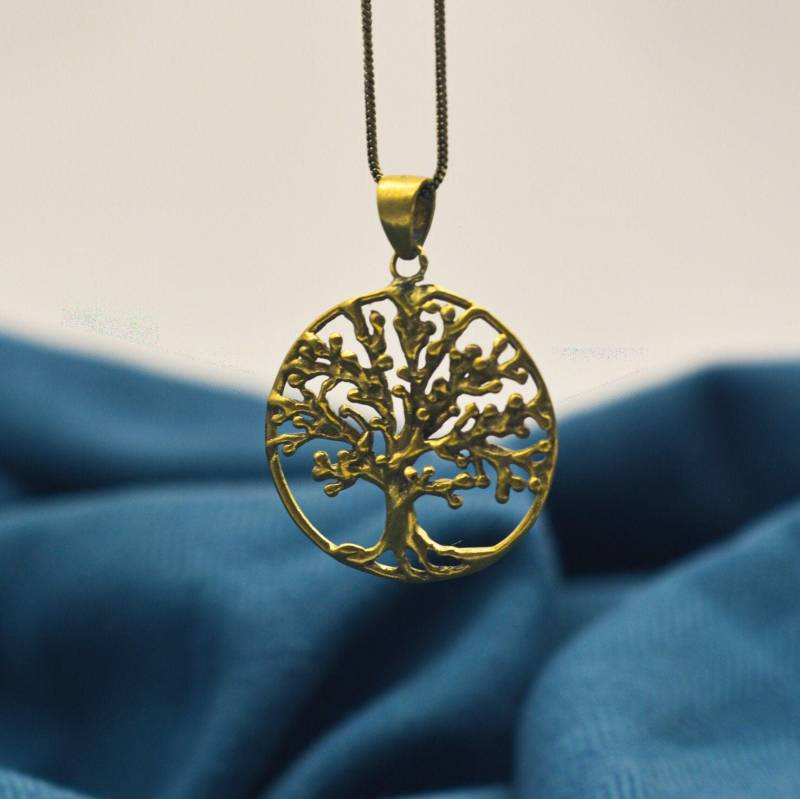 Messingkette Mit Anhänger "Lebensbaum" von AurelieHandicrafts