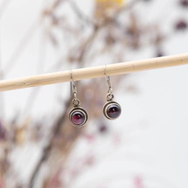 Ohrringe Mit Granat, 925 Sterlingsilber von AurelieHandicrafts
