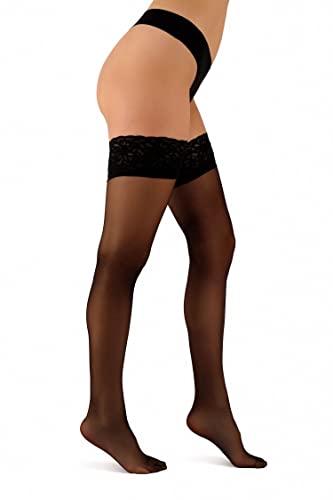 Aurellie Damen schier transparent plus size selbsttragende Strümpfe halterlose Strümpfe mit Silikonstreifen 20 den Aurellie Damen schier transparent plus size selbsttragende Strümpfe halterlose Strümpfe mit Silikonstreifen 20 den von Aurellie
