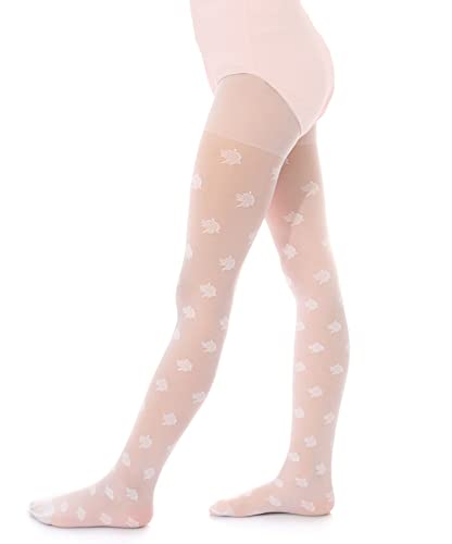 Aurellie Mädchen Kinder Gemusterte Strumpfhose Weiße hohe Qualität von Aurellie