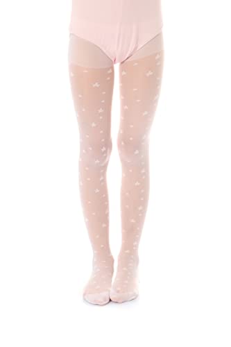 Aurellie Mädchen Kinder Gemusterte Strumpfhose Weiße hohe Qualität von Aurellie