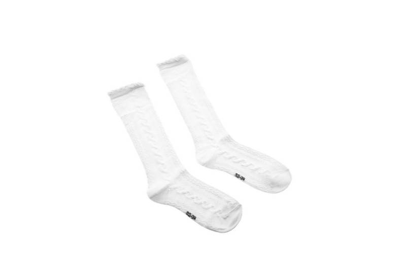 Aurellie Socken Kinder-Kniesocken mit Wellenmuster 20 DEN - Bequem & Stilvoll in Weiß (1-Paar) von Aurellie