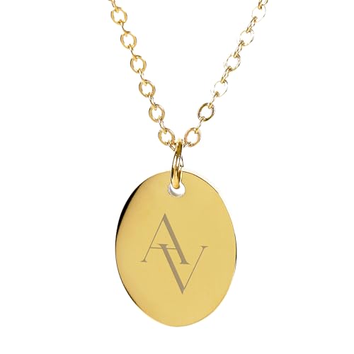 Aurelyn Personalisierte Kette mit Gravur – Halskette personalisiert für Damen – Kettenanhänger mit Wunschtext, Namen oder Initialen – Geschenkidee für Frauen, Freundin, Mama oder dich selbst von Aurelyn