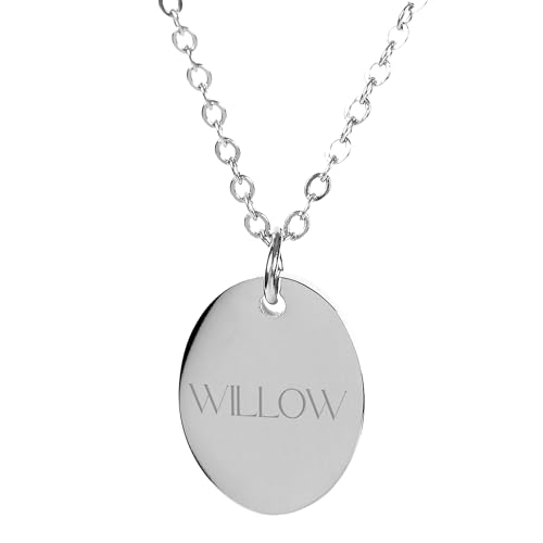 Aurelyn Personalisierte Kette mit Gravur – Halskette personalisiert für Damen – Kettenanhänger mit Wunschtext, Namen oder Initialen – Geschenkidee für Frauen, Freundin, Mama oder dich selbst von Aurelyn