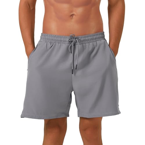 Aureonus Badehosen für Herren Badeshorts Herren Kurz Schnelltrocknen Kurze Schwimmhose Männer Strandhose Men Badehosen mit Mesh-Futter und Reissverschluss Grau L Aureonus Badehosen für Herren Badeshorts Herren Kurz Schnelltrocknen Kurze Schwimmhose Männer Strandhose Men Badehosen mit Mesh-Futter und Reissverschluss Grau L von Aureonus