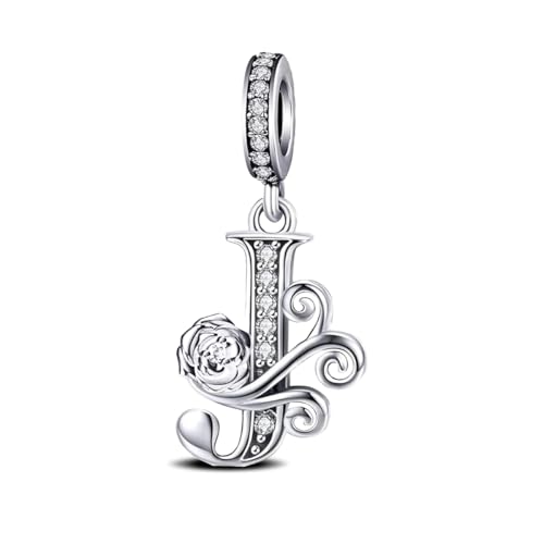 Aurevella Rosen Buchstaben Anhänger A-Z aus 925 Sterling Silber mit Zirkonia. Kompatibel mit Armband & Halskette, Schmuck Geschenke für Damen Aurevella Rosen Buchstaben Anhänger A-Z aus 925 Sterling Silber mit Zirkonia. Kompatibel mit Armband & Halskette, Schmuck Geschenke für Damen von Aurevella