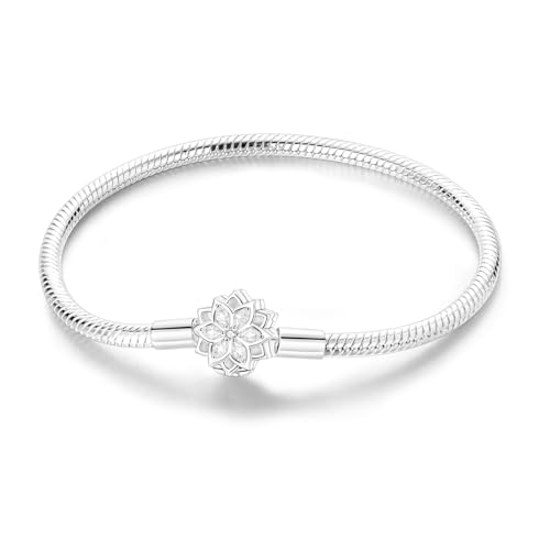 Aurevella 925 Sterling Silber Schlange Kette Schmetterling Blume Kreuz Herz 5A Zirkonia Armband Geschenk für Frauen von Aurevella