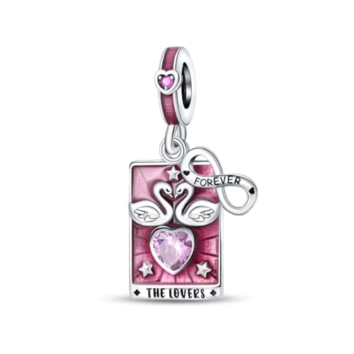 Aurevella 925 Sterling Silber Tarot Charme kompatibel Armband und Halskette Memorial Day Zurück zu Schule Muttertag Geschenk von Aurevella