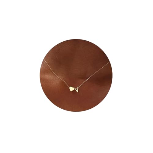 Aurevella Adjustable Minimalist Heart-Shaped Initial Necklace for Women von Aurevella
