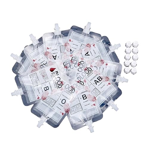 10 Pack Blutbeutel Für Getränke Beutel Beutel Becher Vampire Tagebuch Halloween Getränke Behälter Taschen Tassen Für Party Vampire Blutbeutel Requisiten Halloween Party Liefert Dekorationen von Aurgiarme