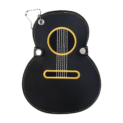 Aurgiarme Bestickter Gitarrenplektrumhalter Etui Plektrum Aufbewahrungstasche Instrumentenzubehör Organizer für Musiker und Sammler, Schwarz Aurgiarme Bestickter Gitarrenplektrumhalter Etui Plektrum Aufbewahrungstasche Instrumentenzubehör Organizer für Musiker und Sammler, Schwarz von Aurgiarme