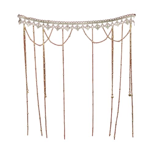 Aurgiarme Fransenvorhang, Stirnband, Stirnband, Gesichtsschmuck, Han-Kostüm, Haarband, alte Frauen, Haardekoration, Kostüm, Gesichtsbedeckung von Aurgiarme