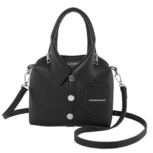 Aurgiarme PU Lederhemd Hemdform Verstellbares Crossbody Geldbörse Für Frauen Feste Farb Umhängetasche Handtasche Mit Oberen Und Reißverschluss Mode Umhängetasche von Aurgiarme