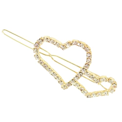 Elegante Haarspange in Herzform, glitzernde Strasssteine, für Eleganz und Haltbarkeit von Aurgiarme