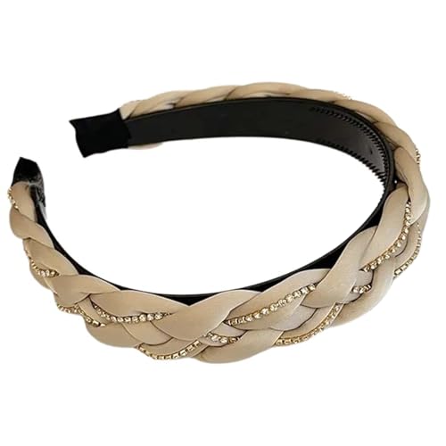 Modisches, geflochtenes Stirnband, Haarschmuck für Damen, Party-Kopfbedeckung, verziertes gedrehtes Stirnband, lässiger Kopfschmuck von Aurgiarme