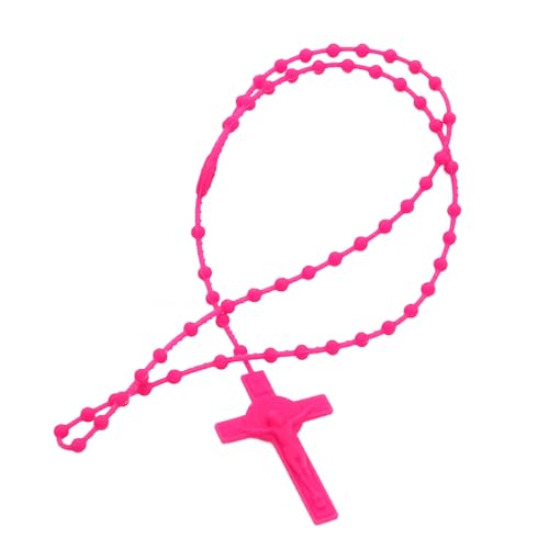 Rosenkranz-Perlen, Kreuz-Anhänger, Halskette, modischer Halsschmuck, weibliche Halsketten für Mädchen und Frauen, leuchtende Halskette, Einheitsgröße, Wie beschrieben, Wie beschrieben von Aurgiarme