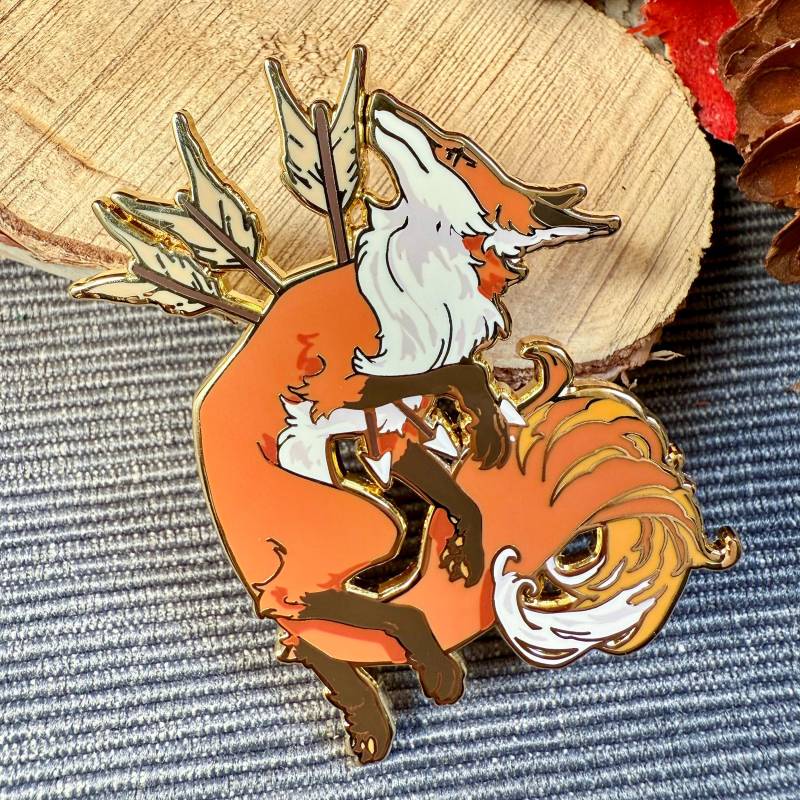 Fated Arrows Fox | Hard Enamel Pin Fox Forest Lapel Pin Collector Aesthetic Birthday Gift Christmas Present von AurigaeArt
