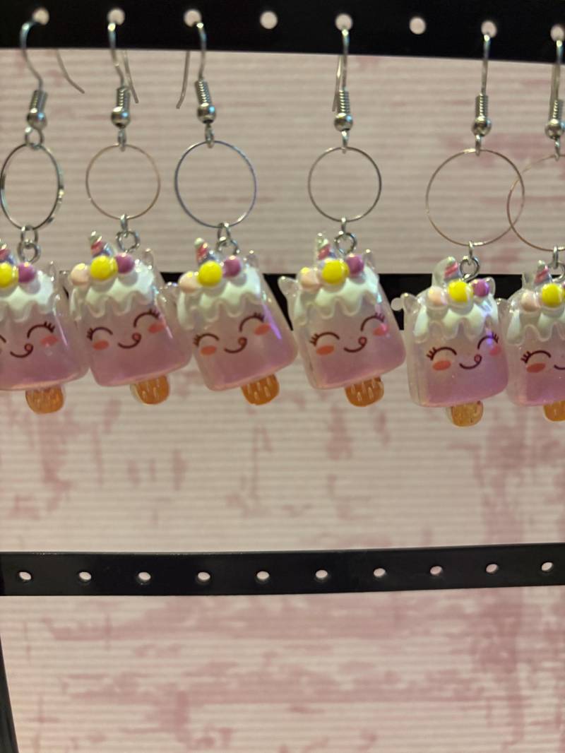 Einhorn-Eisstiel-Ohrringe von AurisLaden