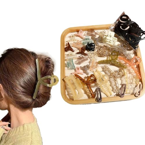 Auriselle 30 Stück Rutschfesten Haarspangen Set Blumenkrallen-Clips Rechteckig Neutrale Farben Haarspangen mit Multi-Styles + 50 Stück Haarband für Frauen Haarstyling-Zubehör Auriselle 30 Stück Rutschfesten Haarspangen Set Blumenkrallen-Clips Rechteckig Neutrale Farben Haarspangen mit Multi-Styles + 50 Stück Haarband für Frauen Haarstyling-Zubehör von Auriselle