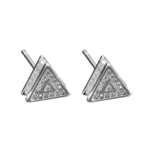 Auriselle Dreieckige Zirkonia Ohrringe Manner Hip Pop Persönliche Geometrische Ohrstecker Herren, Herren Ohrringe für Jubiläum Geburtstag Geschenk für Männer und Jungen, Silber 12 MM Auriselle Dreieckige Zirkonia Ohrringe Manner Hip Pop Persönliche Geometrische Ohrstecker Herren, Herren Ohrringe für Jubiläum Geburtstag Geschenk für Männer und Jungen, Silber 12 MM von Auriselle