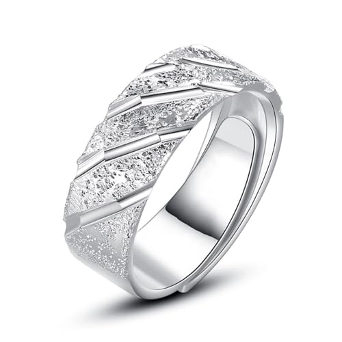 Auriselle Herren Wikinger Ring Öffnung Verstellbarer, Oberfläche mit Silber Plattiert Offene Retro Punk Hip Hop Gothic Schmuck Unisex Vintage Party Geburtstag/Weihnachten Geschenk Männer Jungen Damen von Auriselle
