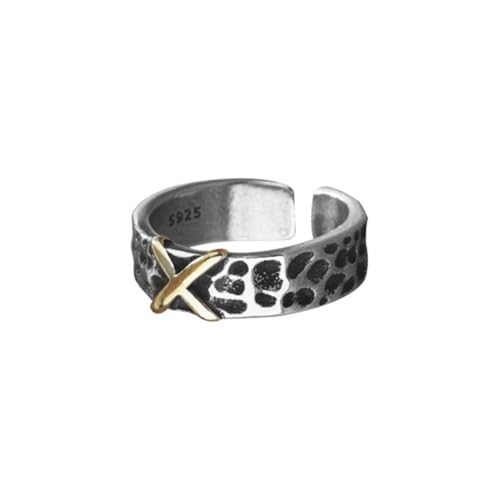 Auriselle Herren Wikinger Ring Öffnung Verstellbarer Cross-Design, Offene Retro Punk Hip Hop Gothic Schmuck Unisex Vintage, Party Geburtstag/Weihnachten Geschenk für Männer Jungen Damen von Auriselle