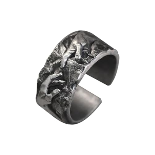 Auriselle Herrenring Verstellbar Gottes Hand Vintage Wikinger Retro Offener Ring Daumenring Gothic Schmuck Geschenke für Männer Jungen Vater von Auriselle