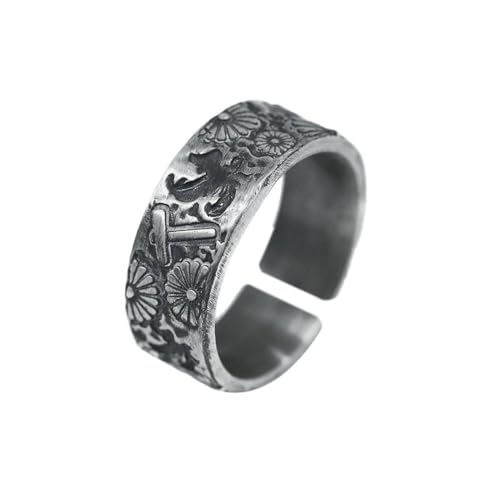 Auriselle Herrenring Verstellbar Totem Andengeist Vintage Wikinger Retro Offener Ring Daumenring Gothic Punk Schmuck Geschenke für Männer Jungen Vater von Auriselle