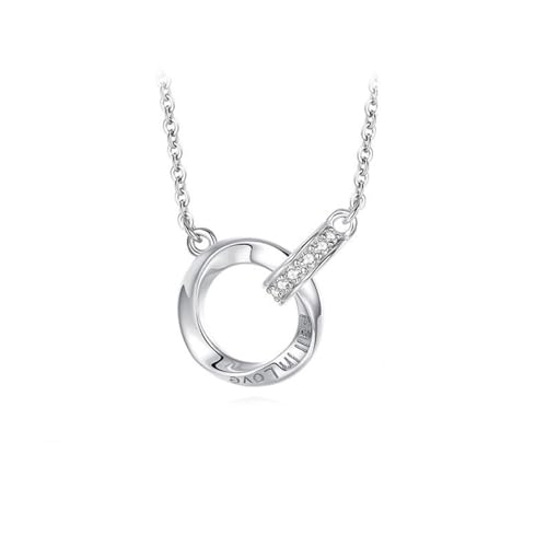 Auriselle Strass Halskette Damen, Eternity Infinity Mobius Doppelring Anhänger Kette Strasssteinen Glänzend Necklace Ketten Verstellbare Länge Jewelry Schmuck Geschenkartikel Mädchen Silbern Auriselle Strass Halskette Damen, Eternity Infinity Mobius Doppelring Anhänger Kette Strasssteinen Glänzend Necklace Ketten Verstellbare Länge Jewelry Schmuck Geschenkartikel Mädchen Silbern von Auriselle