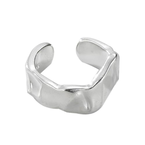 Auriselle V-förmiges Ring für Damen, Neutral Glänzend Verstellbare Öffnung Ringe Retro-Stil Größenverstellbar Daumenring Jewelry Schmuck für Freundin Women Frauen Mädchen Männer Jungen, Silbern von Auriselle