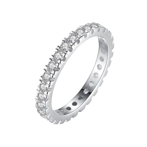 Auriselle Zirkonia Ring für Damen, Zirkon Glänzend Verstellbare Öffnung Ringe Luxuriöser Stil Größenverstellbar Daumenring Jewelry Schmuck für Freundin Women Frauen Mädchen, Silbern von Auriselle