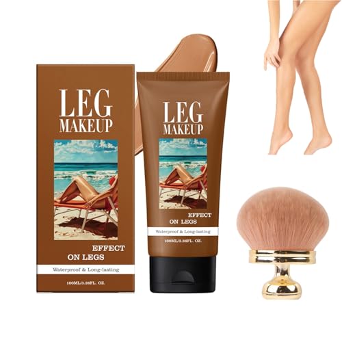 Body Coverage Perfector with Brush, Bein Make up Wasserfest mit Pinsel, No Transfer Leg Makeup To Cover Veins, Long-Lasting & Waterproof Transfer-Resistant for All Skin Tones (C) von Auriskin