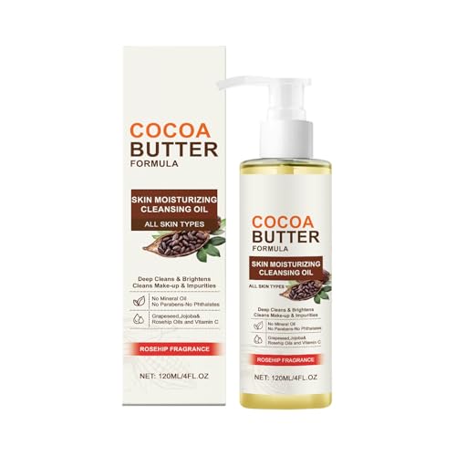 Cocoa Butter Moisturizing Cleansing Oil, Reinigungsöl Gesicht, Nicht Fettende, Feuchtigkeit Spendende, Ausgleichende, Sanfte Reinigung der Haut (1) von Auriskin