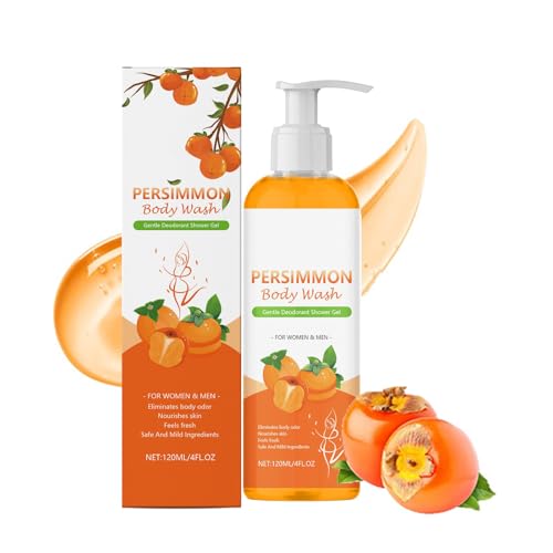 Persimmon Body Wash, Persimmon Shower Gel for Body Odor Control, Natürliches Deodorant Persimone Wash für Frauen & Männer, Tiefenreinigend & Befeuchtend (1) von Auriskin