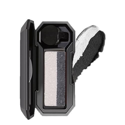 Portable Dual Color Eyeshadow Palette,Glitzer Lidschatten Palette, Hochpigmentierter Puderlidschatten, Wasserfest & Langanhaltend FüR Augen Makeup (A) von Auriskin
