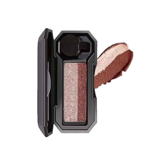 Portable Dual Color Eyeshadow Palette,Glitzer Lidschatten Palette, Hochpigmentierter Puderlidschatten, Wasserfest & Langanhaltend FüR Augen Makeup (C) von Auriskin