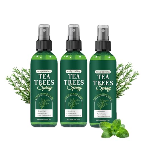 Tea Tree Oil Leave In Conditioner Spray, Tea Tree Sprayspülung, Natürliche & Erfrischende Formel für Haar & Kopfhaut, Feuchtigkeitsspendendes Haar, Frizz-Kontrolle (3) von Auriskin