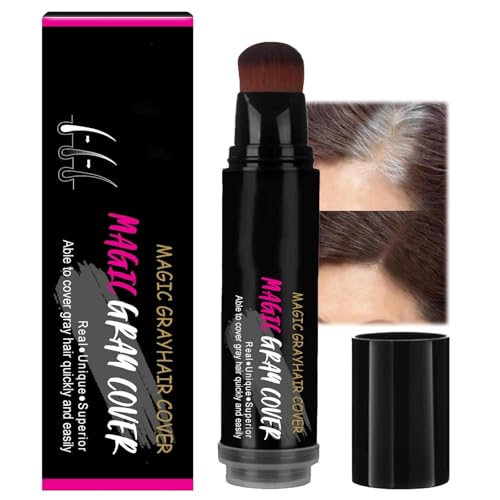 Einweg-Haarwurzel-Abdeckstift – sofortige weiße Haarabdeckung für Damen und Herren – winddicht und schweißfest – füllt zurückgehende Haaransätze (braun) von AurolaGlow