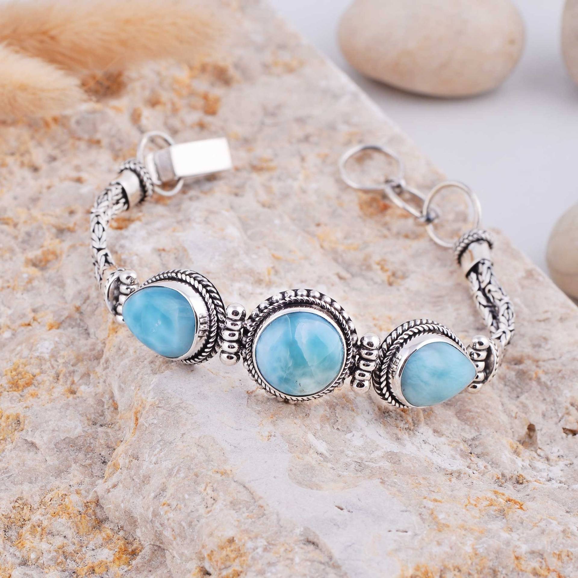 Set Bali Silber Larimar Armband Für Frauen Und Ohrring | Beste Valentinstag Geschenke Sie Indonesien Schmuck Set Bali Silber Larimar Armband Für Frauen Und Ohrring | Beste Valentinstag Geschenke Sie Indonesien Schmuck von Aurolius