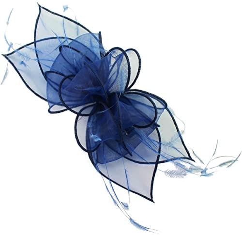 Aurora Collection Organza Clip Fascinator in Navy, Größe:One Size von Aurora Collection